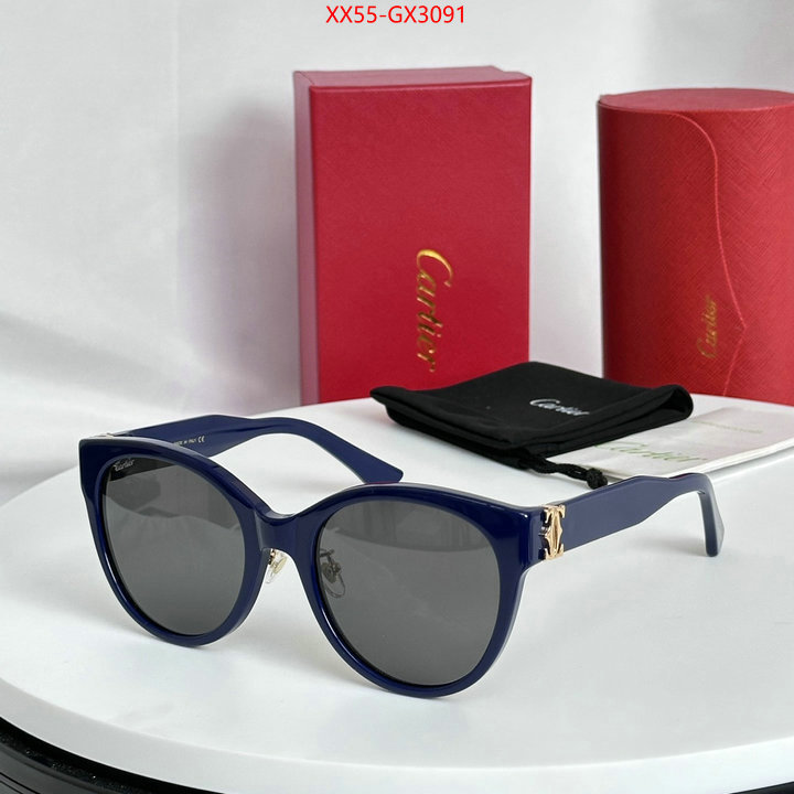 Glasses-Cartier buy high-quality fake ID: GX3091 $: 55USD