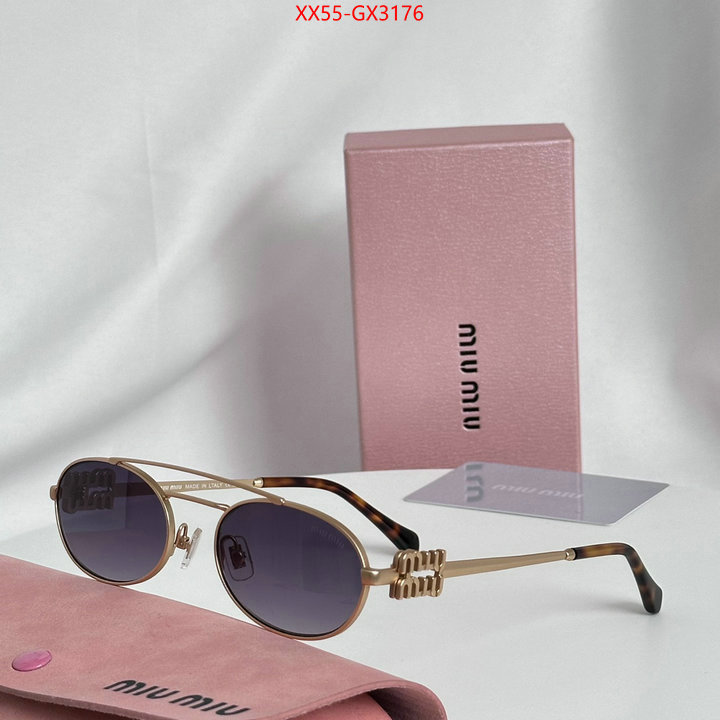 Glasses-Miu Miu what is aaaaa quality ID: GX3176 $: 55USD