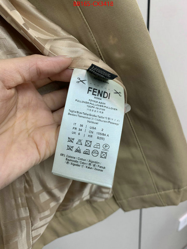 Clothing-Fendi aaaaa class replica ID: CX3418 $: 165USD