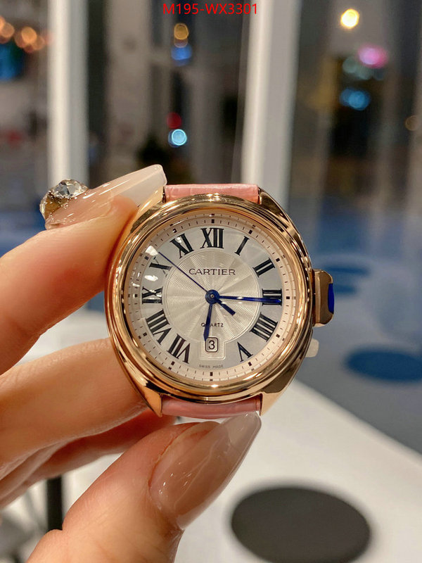 Watch(TOP)-Cartier the best quality replica ID: WX3301 $: 195USD
