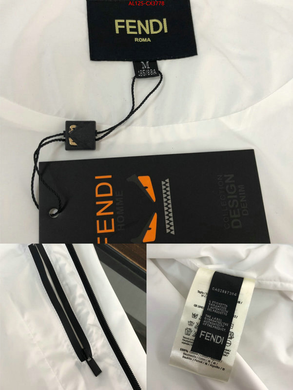 Clothing-Fendi fake designer ID: CX3778 $: 125USD