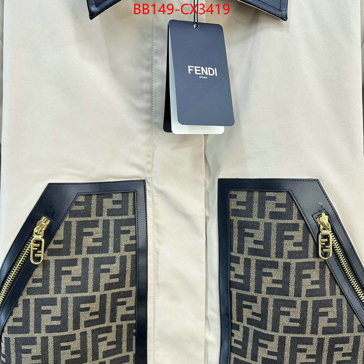 Clothing-Fendi sale outlet online ID: CX3419 $: 149USD