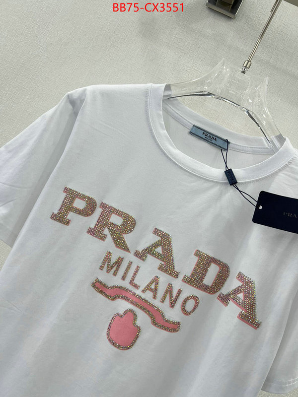 Clothing-Prada the most popular ID: CX3551 $: 75USD