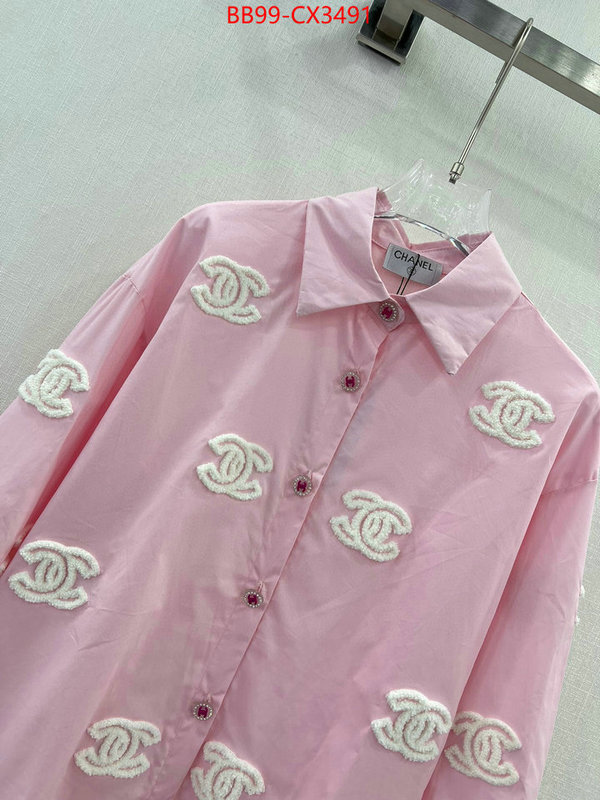 Clothing-Chanel we provide top cheap aaaaa ID: CX3491 $: 99USD