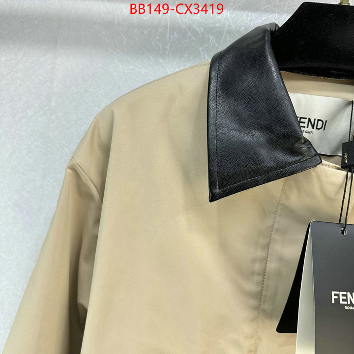 Clothing-Fendi sale outlet online ID: CX3419 $: 149USD