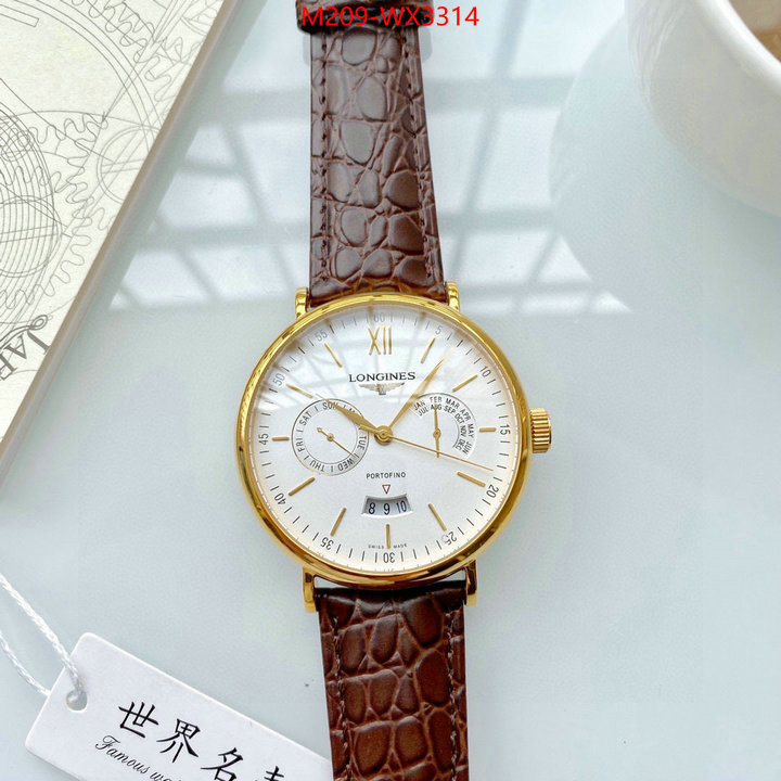 Watch(TOP)-Longines luxury 7 star replica ID: WX3314 $: 209USD