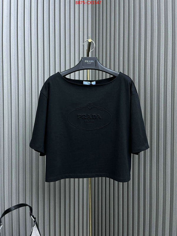 Clothing-Prada how to find designer replica ID: CX3547 $: 75USD