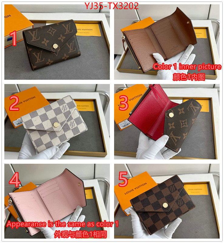 LV Bags(4A)-Wallet flawless ID: TX3202 $: 35USD,