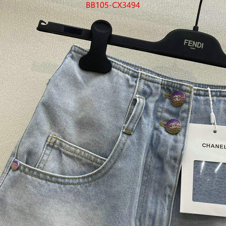 Clothing-Chanel aaaaa+ class replica ID: CX3494 $: 105USD