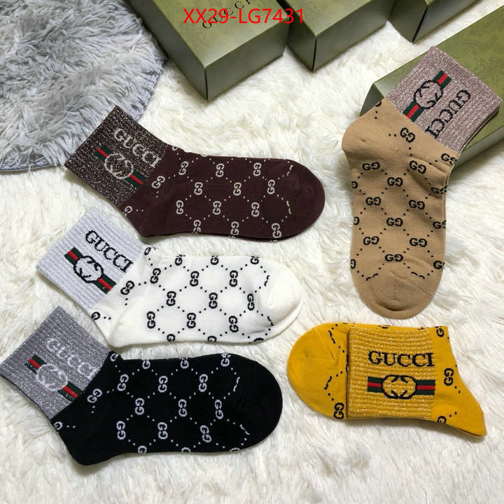 Sock-Gucci quality replica ID: LG7431 $: 29USD