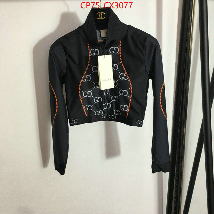 Clothing-Gucci fake ID: CX3077 $: 75USD