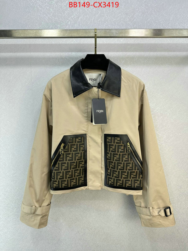 Clothing-Fendi sale outlet online ID: CX3419 $: 149USD