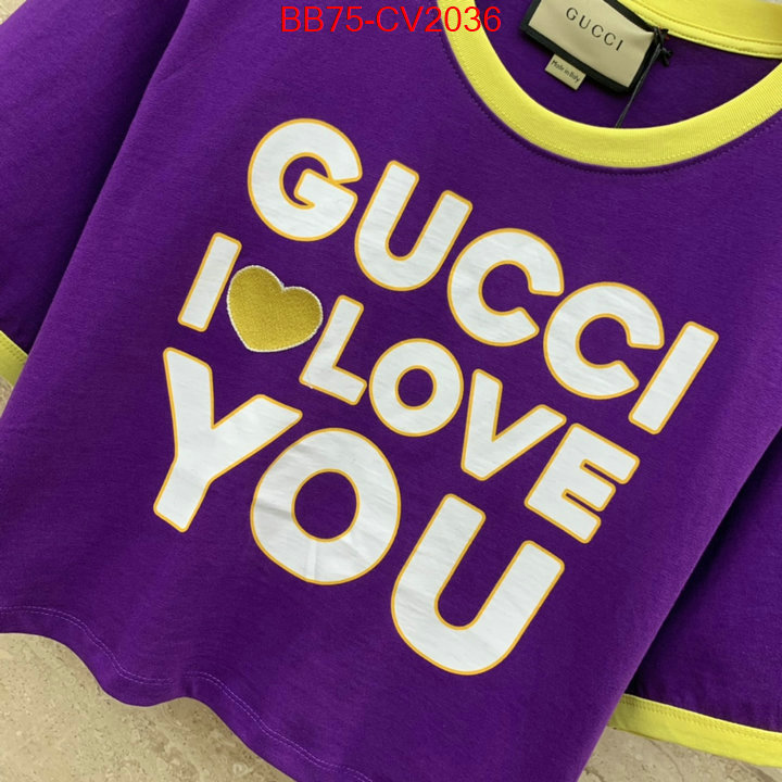 Clothing-Gucci the best affordable ID: CV2036 $: 75USD