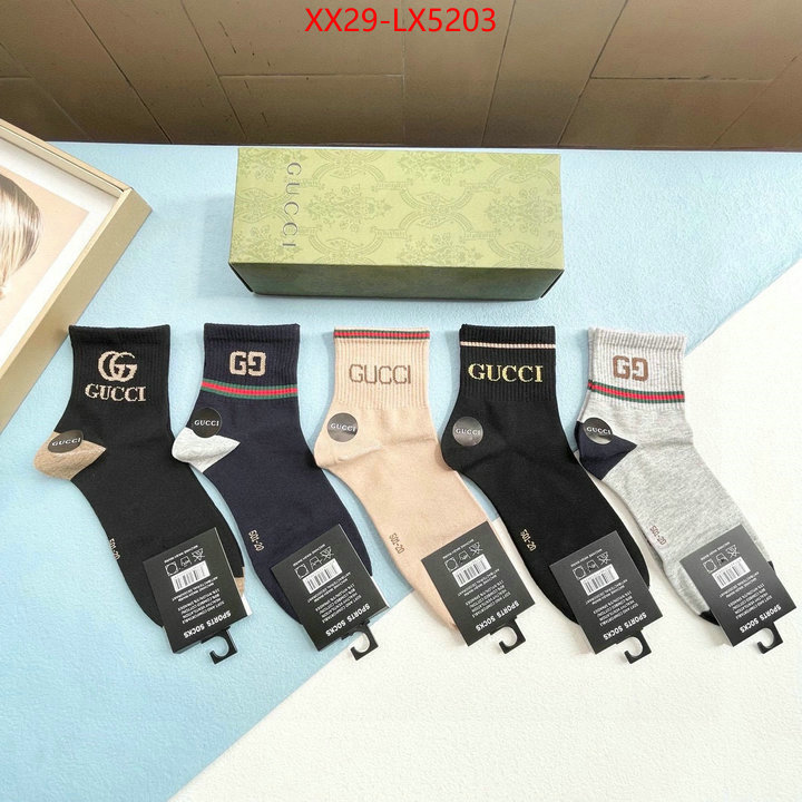 Sock-Gucci high quality replica designer ID: LX5203 $: 29USD