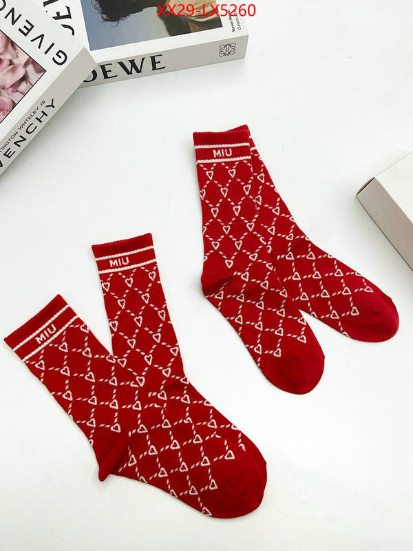 Sock-Miu Miu hot sale ID: LX5260 $: 29USD