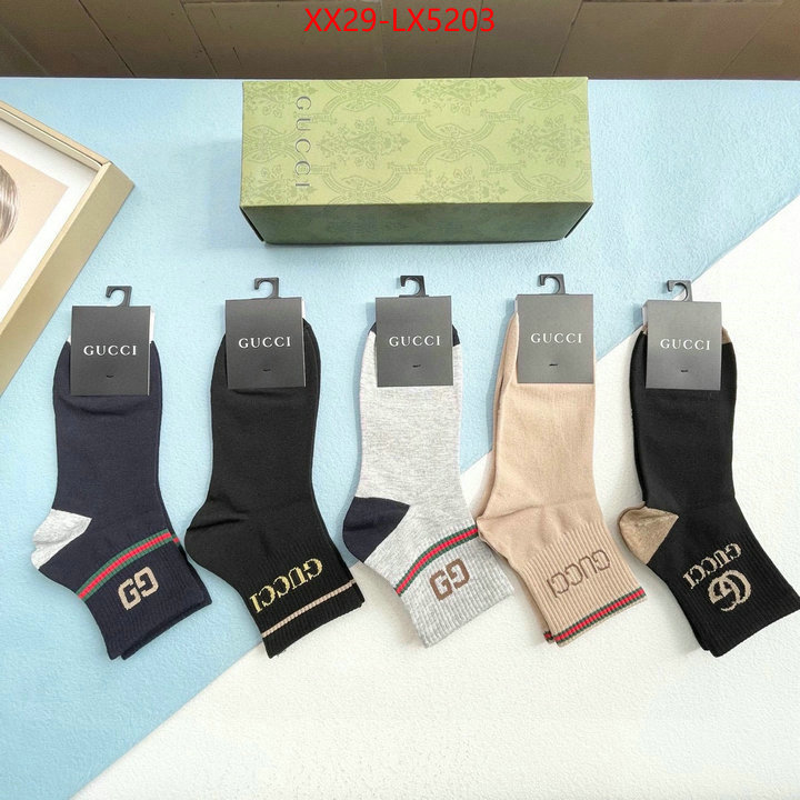 Sock-Gucci high quality replica designer ID: LX5203 $: 29USD