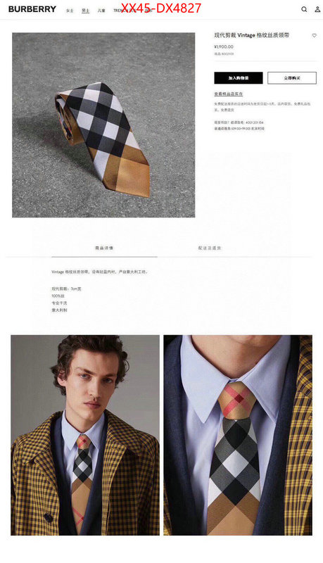 Ties-Burberry flawless ID: DX4827 $: 45USD