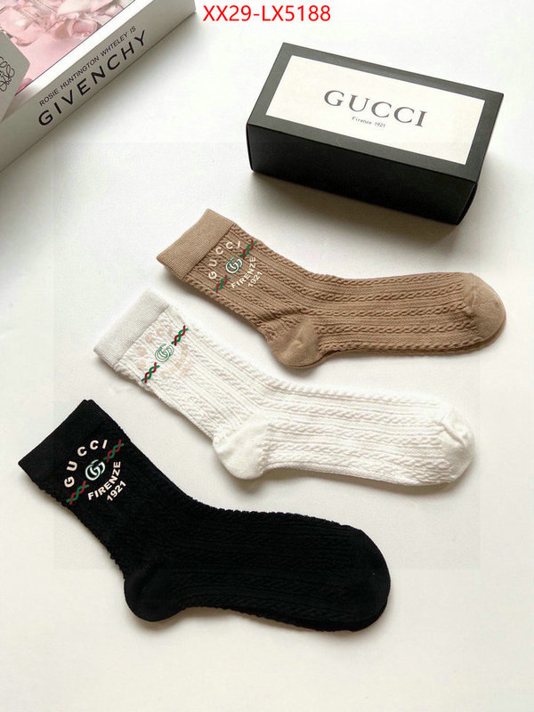 Sock-Gucci quality aaaaa replica ID: LX5188 $: 29USD