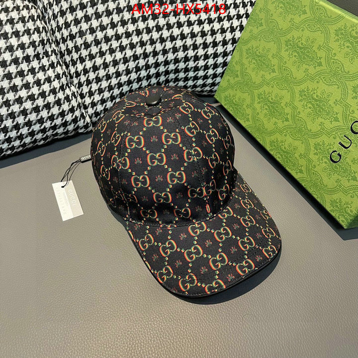 Cap(Hat)-Gucci shop designer ID: HX5418 $: 32USD