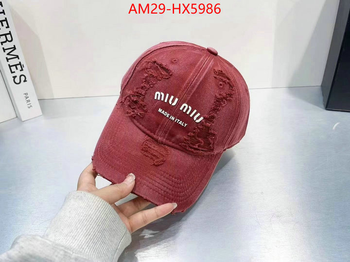 Cap(Hat)-Miu Miu perfect quality designer replica ID: HX5986 $: 29USD