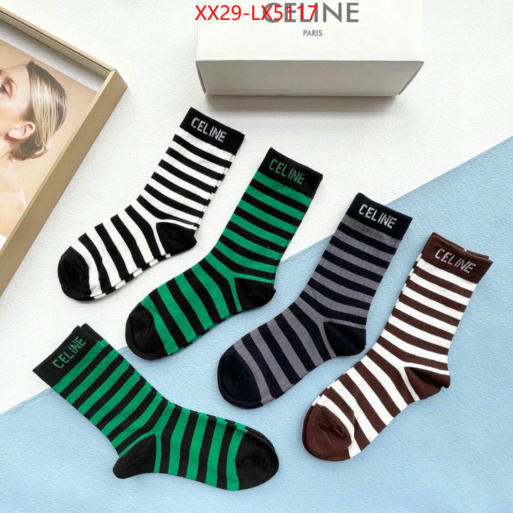 Sock-CELINE brand designer replica ID: LX5117 $: 29USD