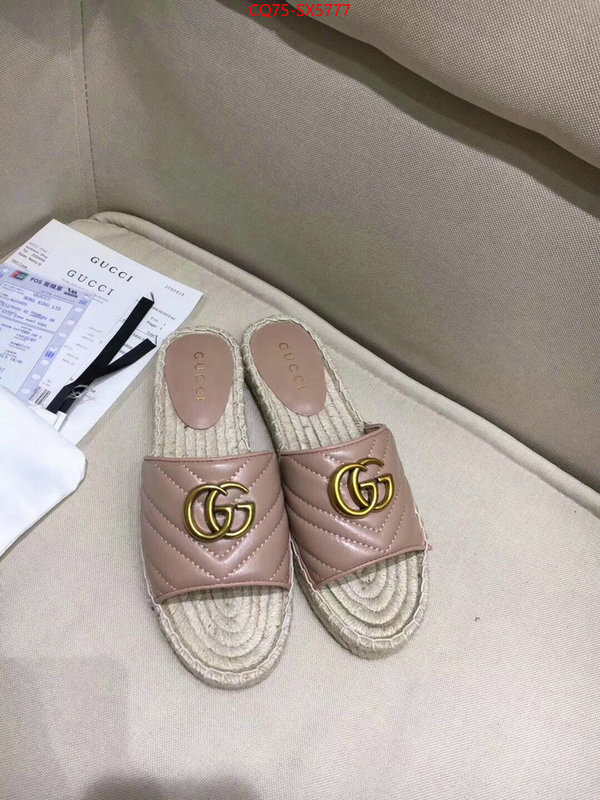 Women Shoes-Gucci buy aaaaa cheap ID: SX5777 $: 75USD