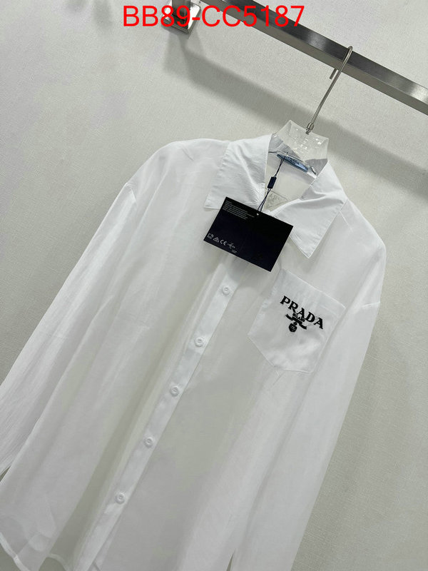 Clothing-Prada outlet 1:1 replica ID: CC5187 $: 89USD