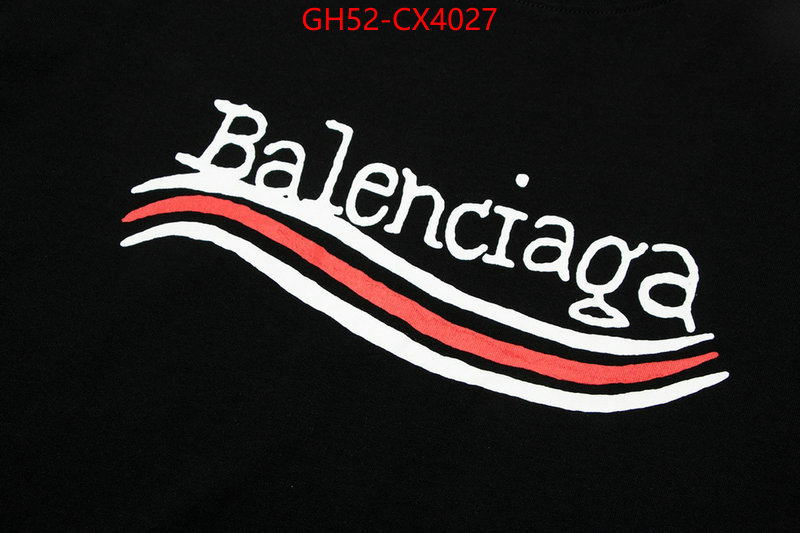 Clothing-Balenciaga 7 star quality designer replica ID: CX4027 $: 52USD