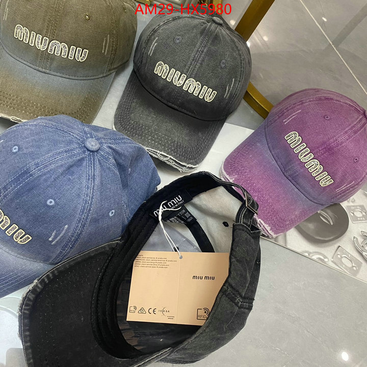 Cap(Hat)-Miu Miu where quality designer replica ID: HX5980 $: 29USD