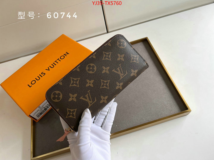 LV Bags(4A)-Wallet shop cheap high quality 1:1 replica ID: TX5760 $: 39USD,