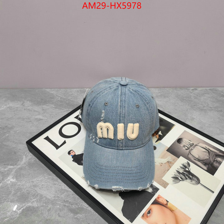 Cap(Hat)-Miu Miu high-end designer ID: HX5978 $: 29USD