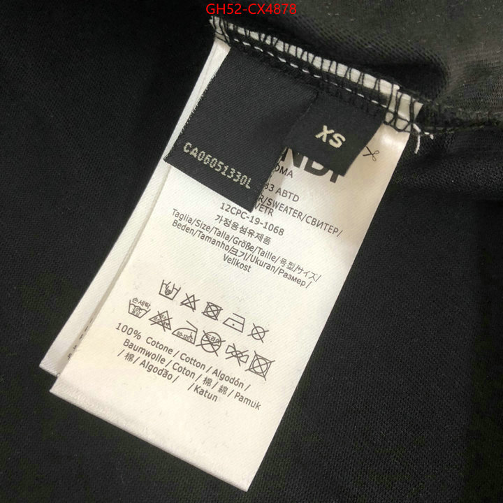 Clothing-Fendi designer 7 star replica ID: CX4878 $: 52USD
