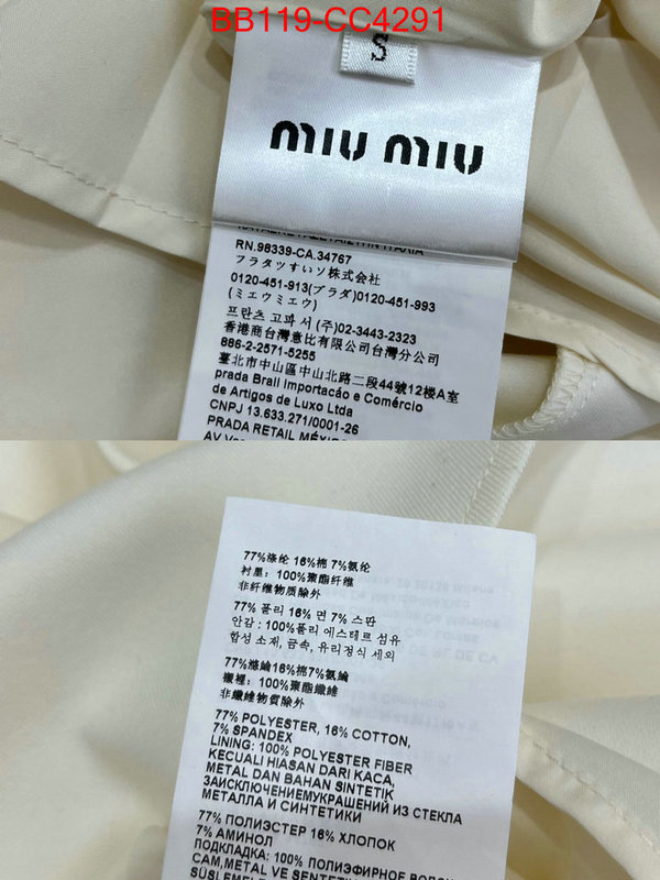 Clothing-MIU MIU designer wholesale replica ID: CC4291 $: 119USD