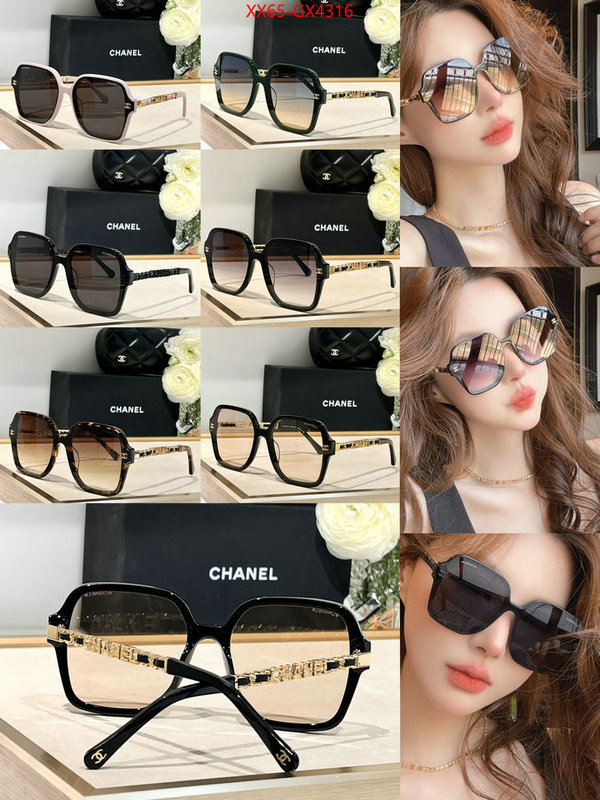 Glasses-Chanel designer 1:1 replica ID: GX4316 $: 65USD