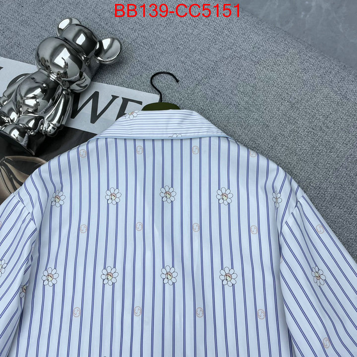 Clothing-Gucci best quality replica ID: CC5151 $: 139USD
