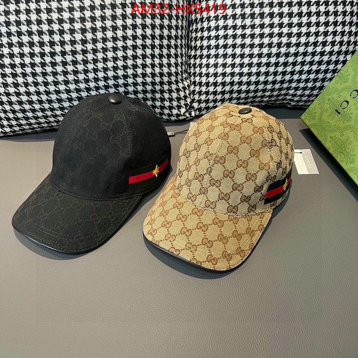 Cap(Hat)-Gucci best wholesale replica ID: HX5419 $: 32USD