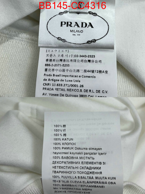 Clothing-Prada wholesale sale ID: CC4316 $: 145USD