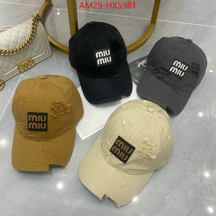 Cap(Hat)-Miu Miu what's the best place to buy replica ID: HX5981 $: 29USD