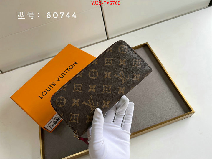 LV Bags(4A)-Wallet shop cheap high quality 1:1 replica ID: TX5760 $: 39USD,