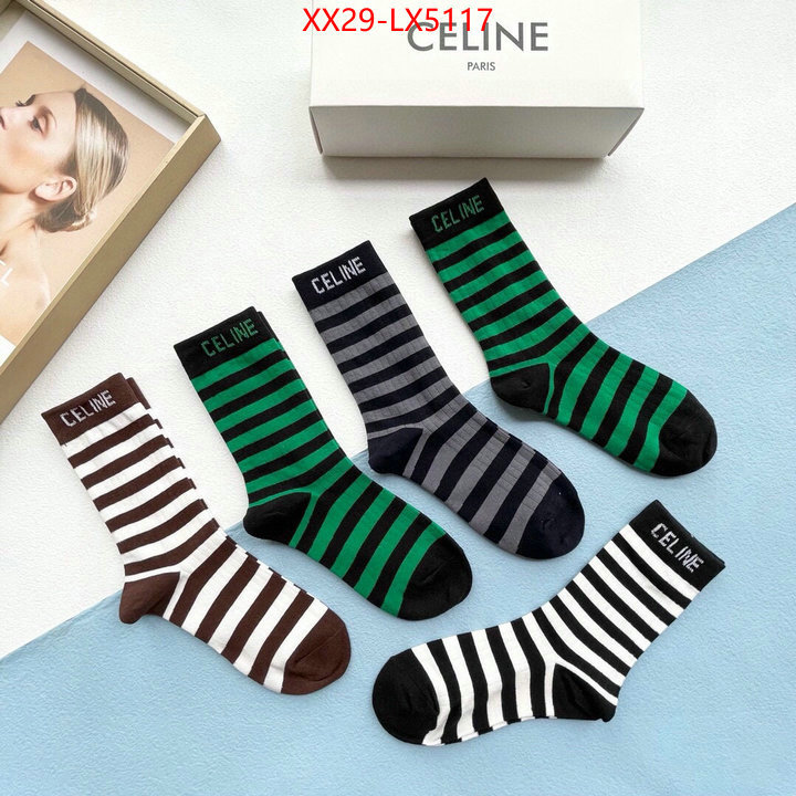 Sock-CELINE brand designer replica ID: LX5117 $: 29USD