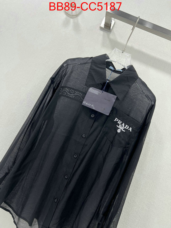 Clothing-Prada outlet 1:1 replica ID: CC5187 $: 89USD