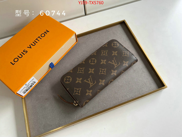 LV Bags(4A)-Wallet shop cheap high quality 1:1 replica ID: TX5760 $: 39USD,