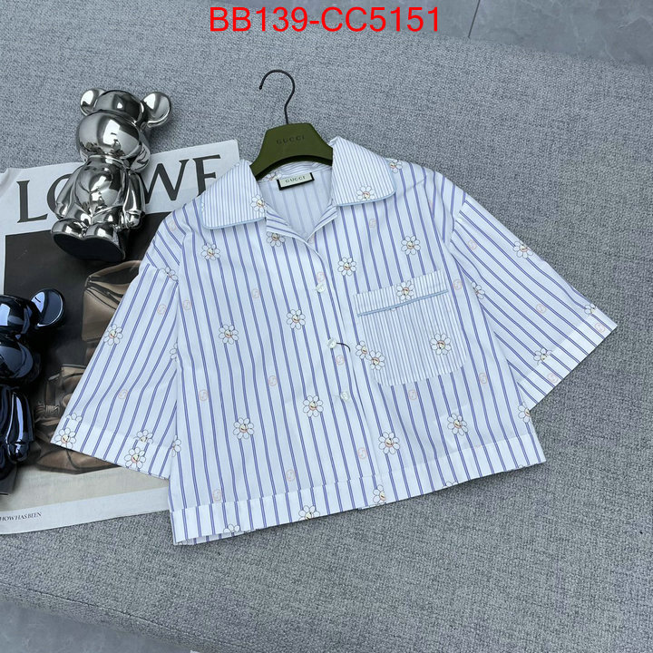 Clothing-Gucci best quality replica ID: CC5151 $: 139USD