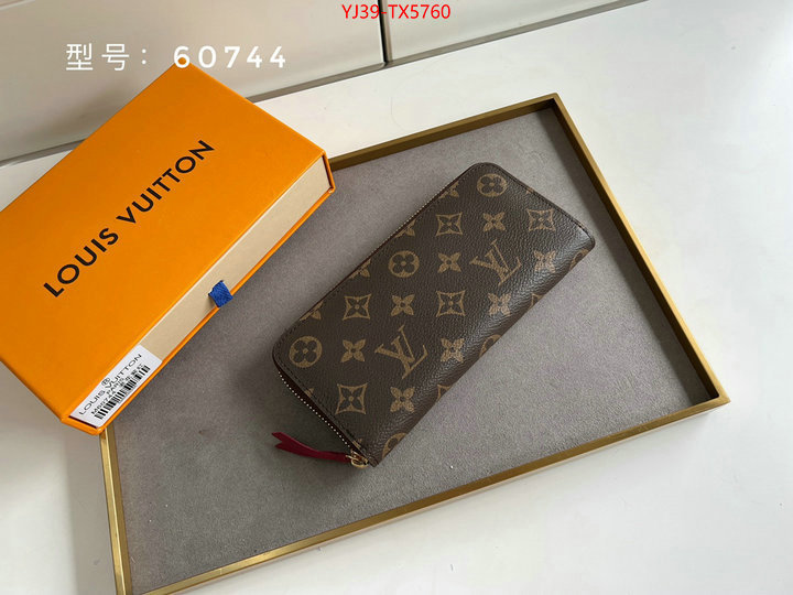 LV Bags(4A)-Wallet shop cheap high quality 1:1 replica ID: TX5760 $: 39USD,