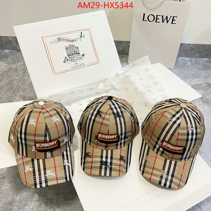 Cap(Hat)-Burberry where to buy fakes ID: HX5344 $: 29USD