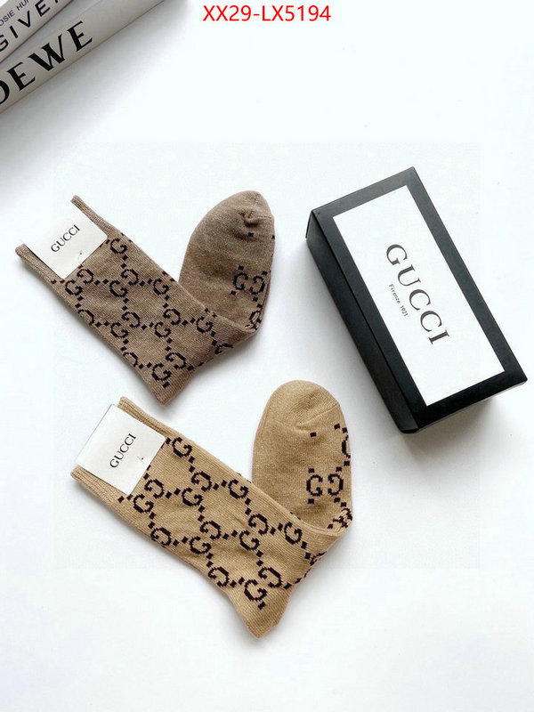 Sock-Gucci hot sale ID: LX5194 $: 29USD