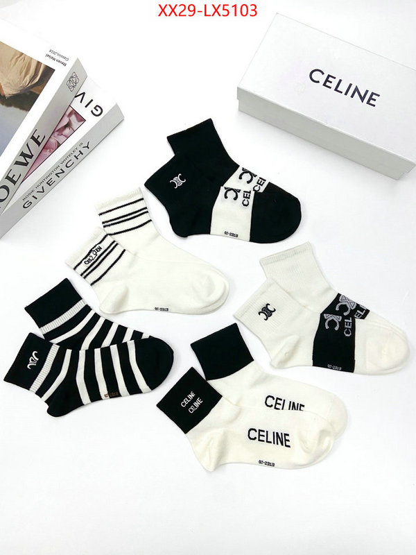 Sock-CELINE high quality designer replica ID: LX5103 $: 29USD