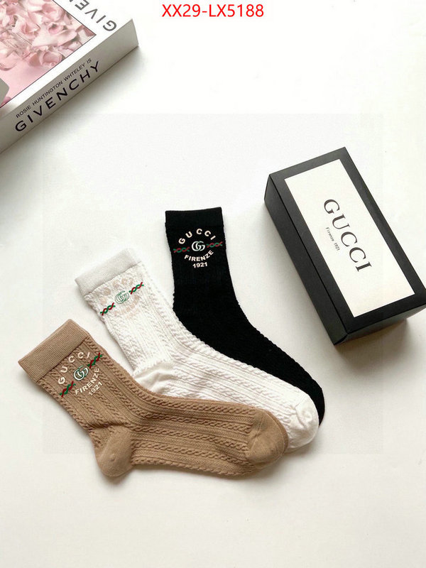 Sock-Gucci quality aaaaa replica ID: LX5188 $: 29USD