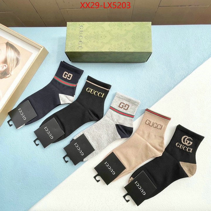 Sock-Gucci high quality replica designer ID: LX5203 $: 29USD