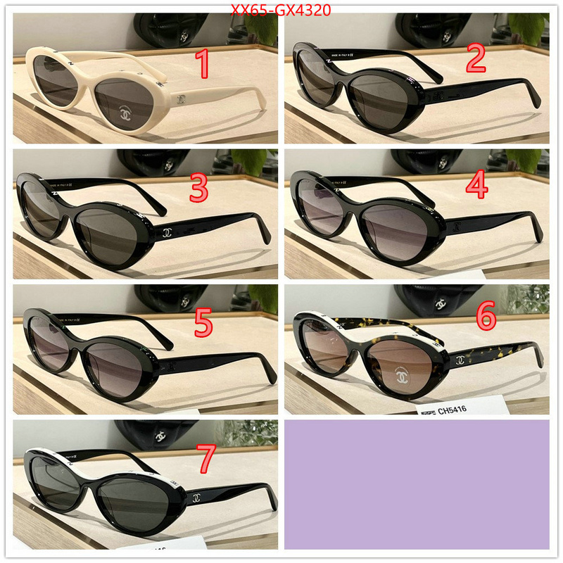 Glasses-Chanel top perfect fake ID: GX4320 $: 65USD